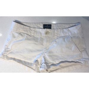 American Eagle white/khaki shorts